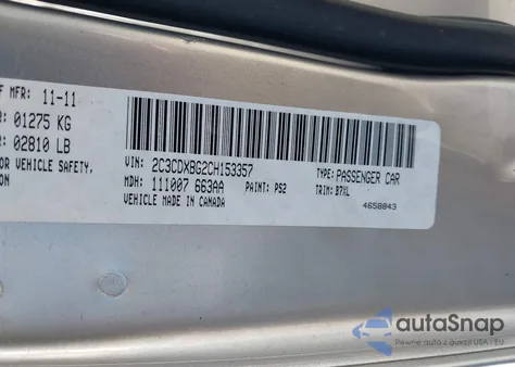 2012 Dodge Charger Se z USA, uszkodzony, nr VIN 2C3CDXBG2CH153357